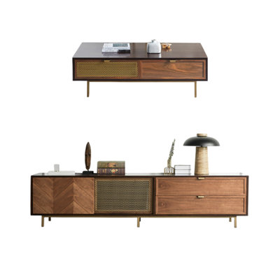 Home TV stand and coffee table combination
