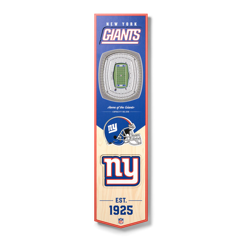 NFL 3D 8x32 Stadiumview Banner, New York Giants