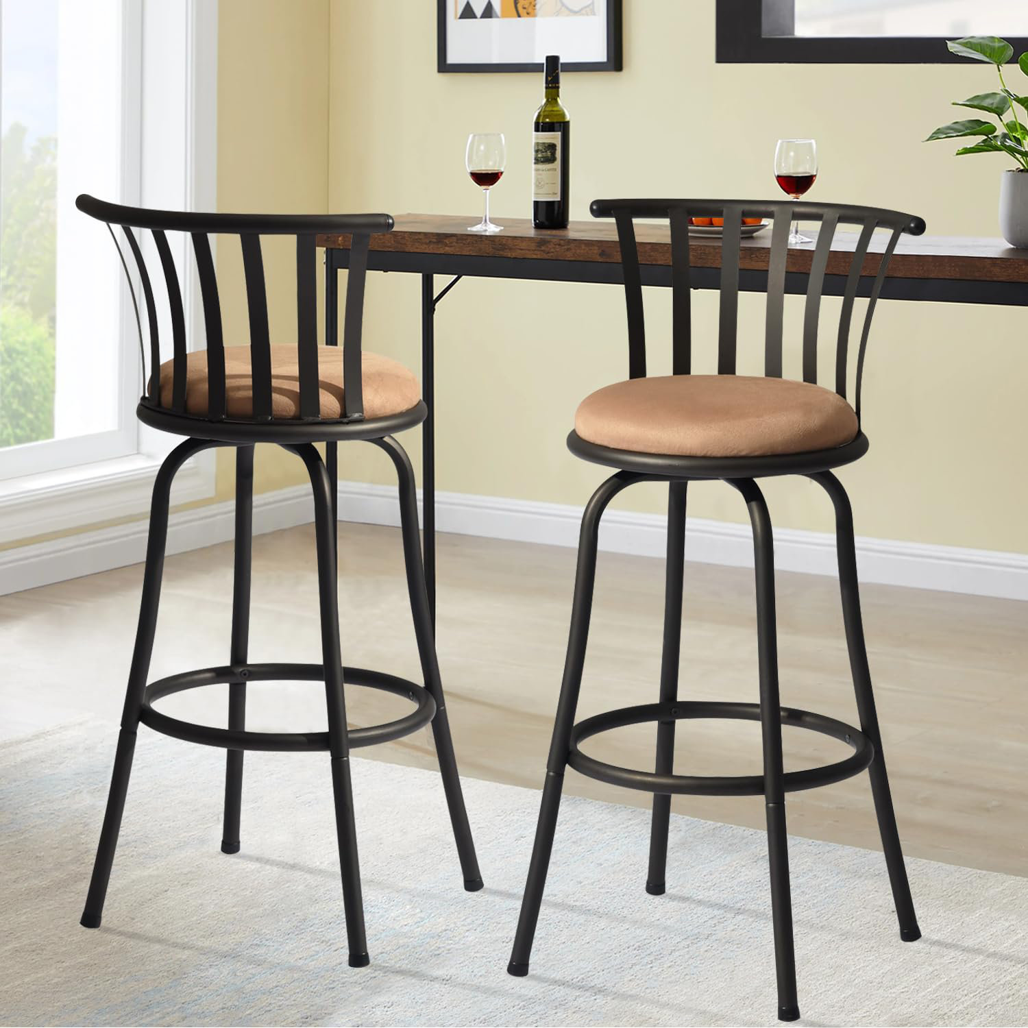 One Allium Way Classic Barstools Set Of 2, Country Style Bar Chairs
