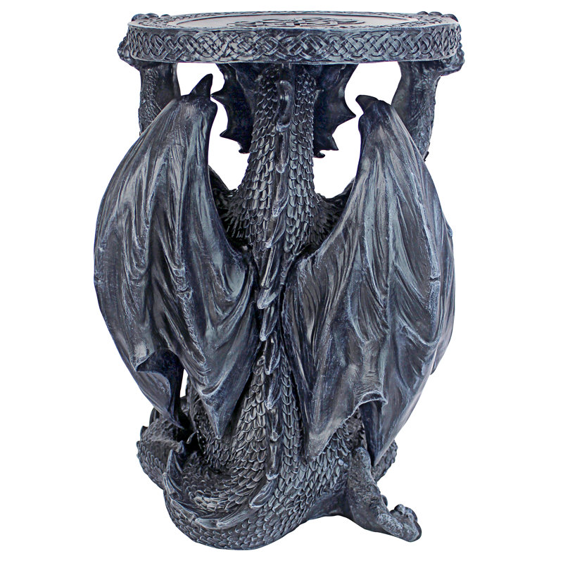 Gothic Dragon Figurine End Table