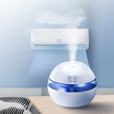 Mini humidificateur de bureau USB avec mini-humidificateur USB 300 ML avec fonction USB Veilleuse arrêt automatique adapté aux voitures