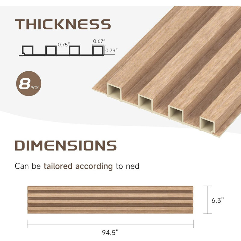 Slat Wall Panels, 8 Pack Accent Slat Wood Slats For Wall And...