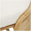 Banc ovale en rotin brun avec coussin en tissu Aubie