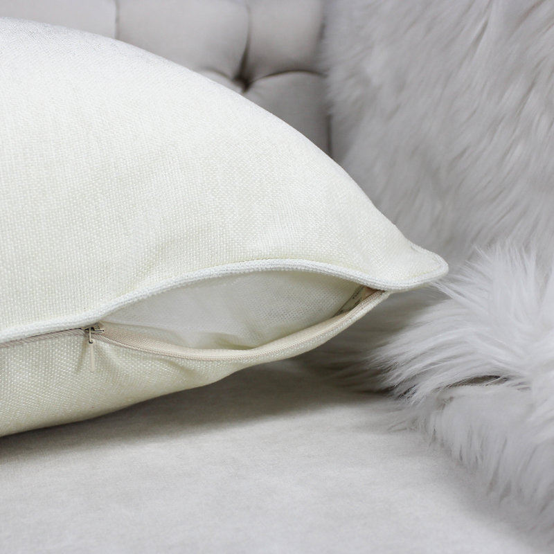 Homey Cozy Square Pillow Insert, White