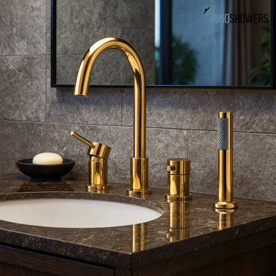 Wall-Mounted Shower System with Thermostatic Valve and Handheld Spray