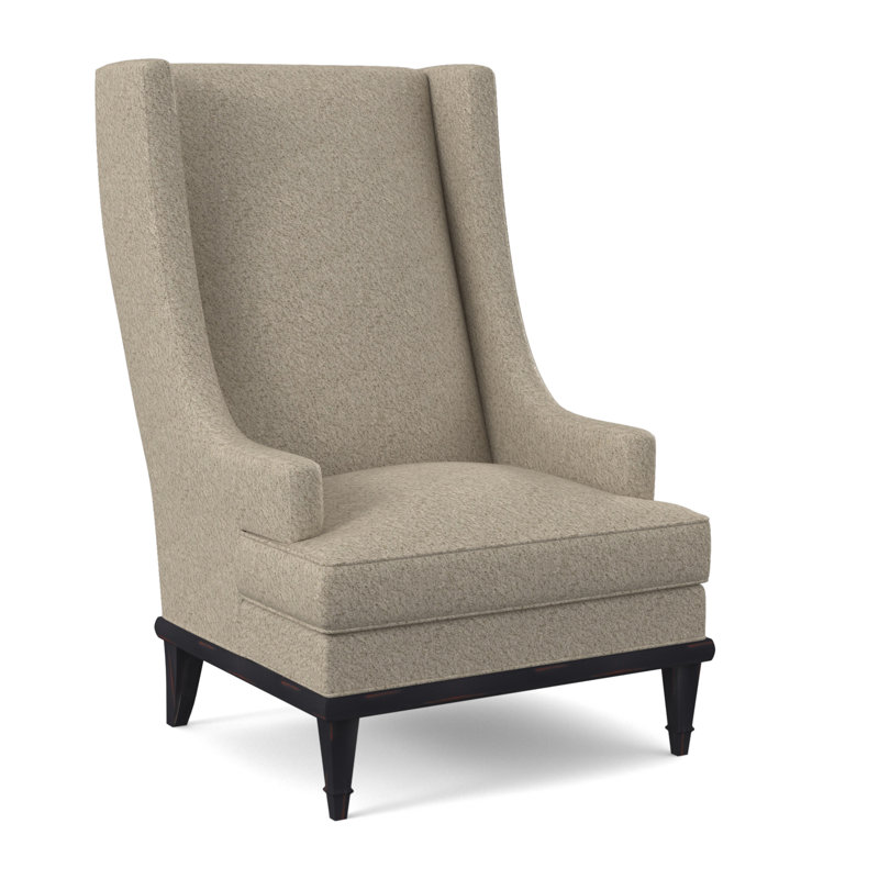 Fauteuil à oreilles 30 po Dublin, Ébène vintage, Lin UV-Rollo