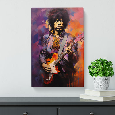 Jimi Hendrix Cubism - Wrapped Canvas