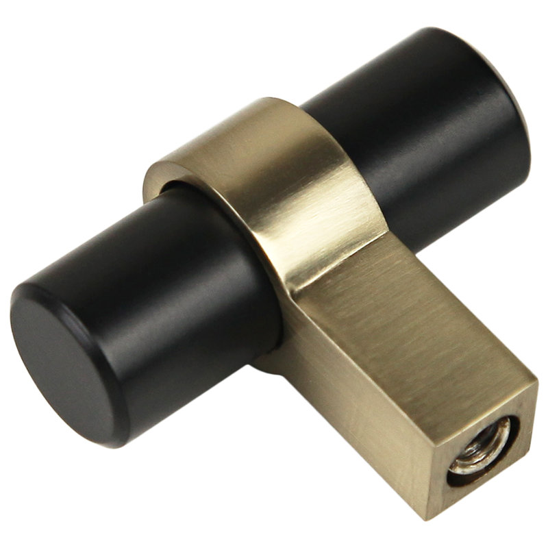 Emery 1 1/2" Length Bar Pull Multipack, Matte Black/Satin Gold