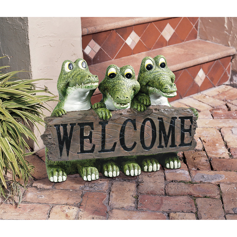 Ragin Cajun Crcodile Welcome Statue