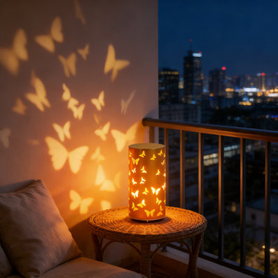 Veilleuse papillon avec projection rotative, lampe de table portable alimentée par USB pour la chambre à coucher, éclairage d'ambiance avec 6 couleurs, fonctionnement silencieux, cadeau idéal
