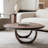Walnut Solid Wood Round Coffee Table-1062114095