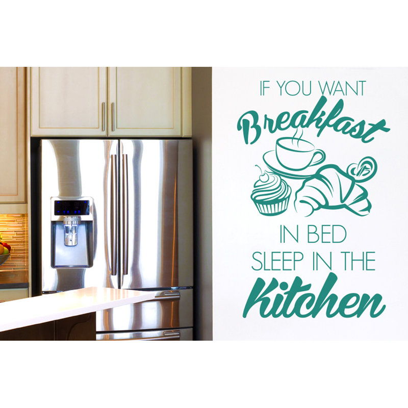 Food & Beverage Non-Wall Damaging Wall Decal, Aqua Green