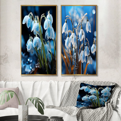 Ensemble de 2 photos de fleurs d'hiver