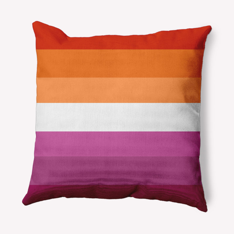 Coussin extérieur Demi Girl, 20 po x 20 po, Rose / orange