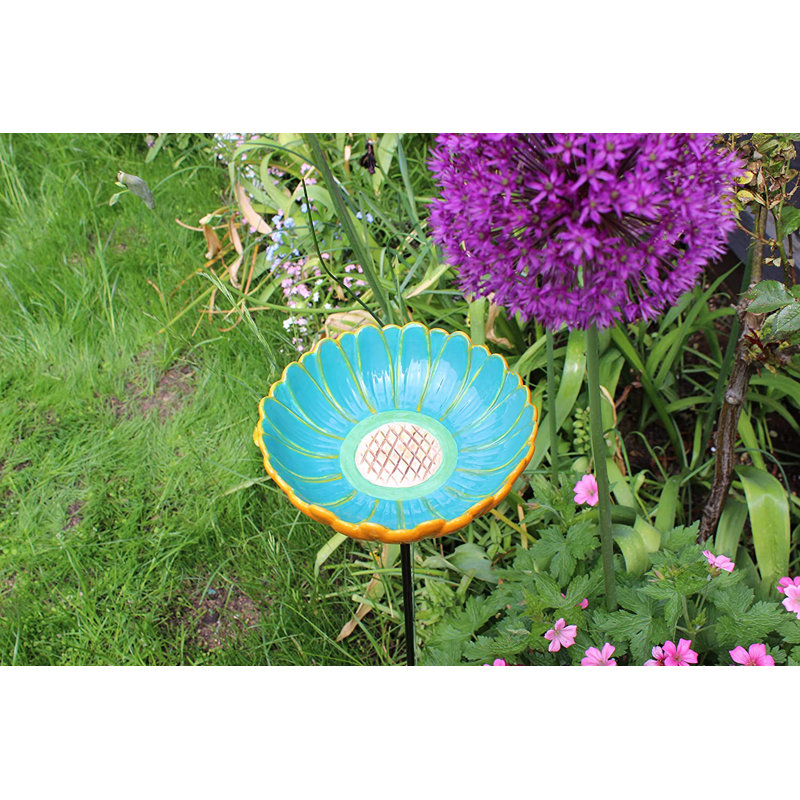 Bintliff Ceramic / Porcelain Single Tier Birdbath