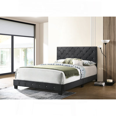 Elegant Transitional Queen Bed In Black