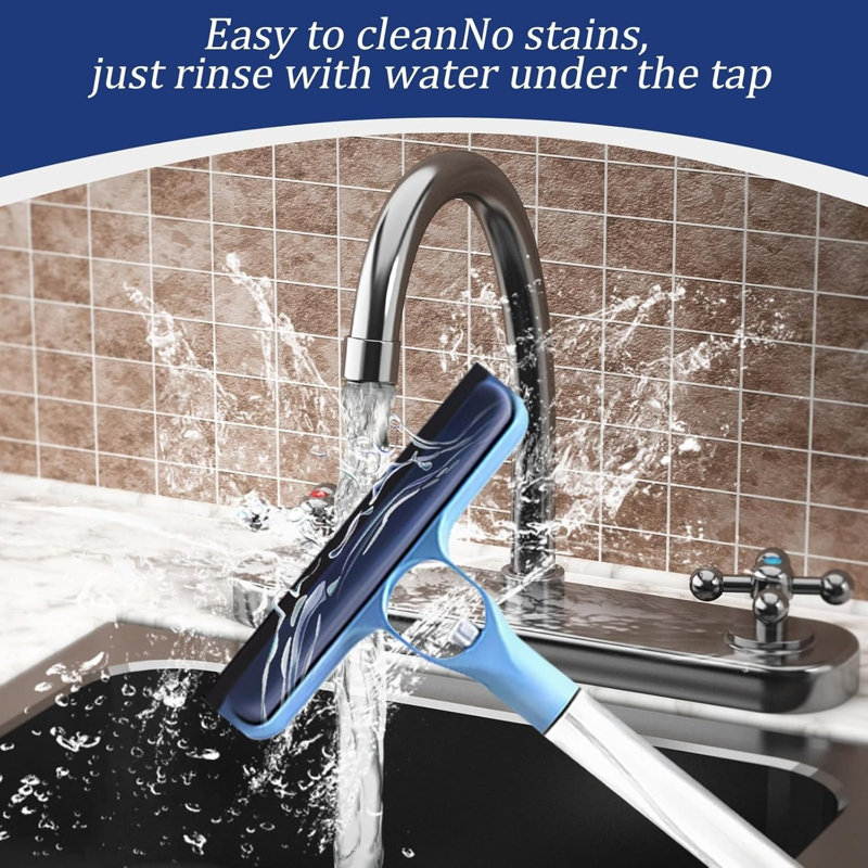 Vaporisateur de brosse à raclette pour fenêtre, Bleu