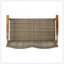 Causeuse en bois et osier Hampton avec structure en acacia durable, parfaite pour la détente en plein air et l'esthétique naturelle-944228597