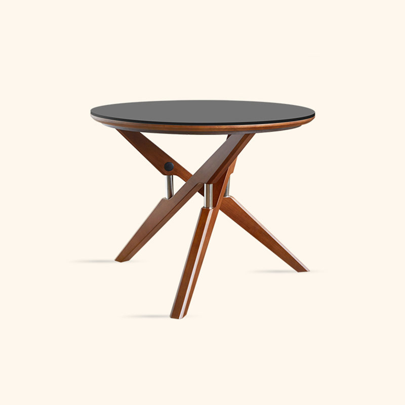 Black Round Sintered Stone Dining table
