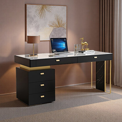 Modern Luxury Desk with Sintered Stone Top