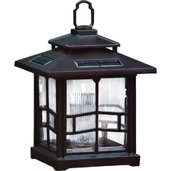 Shaker Style Zinc Finish Electric Lanterns - a Pair