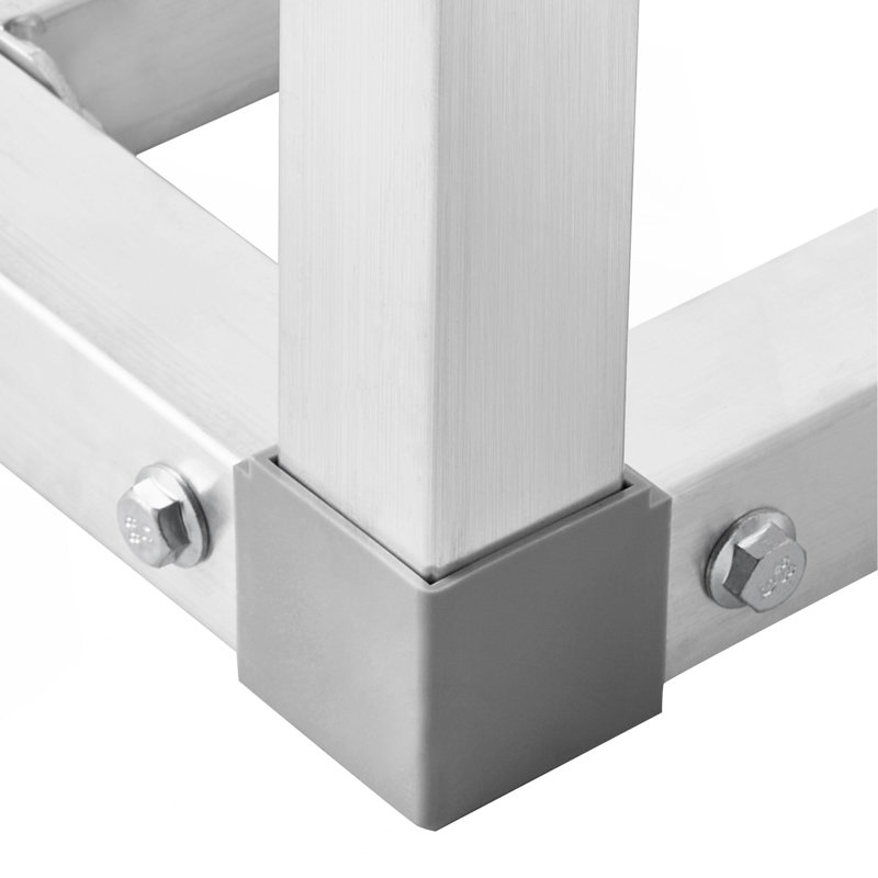 Aluminum Dunnage Rack, 48 x 20 Commercial Food Floor Rack, 8 Off the Floor, 1000 lbs Capacity All-Welded Aluminum Storage Rack, for Storage in Restaurants, Kitchens, Garages and Vehicles
