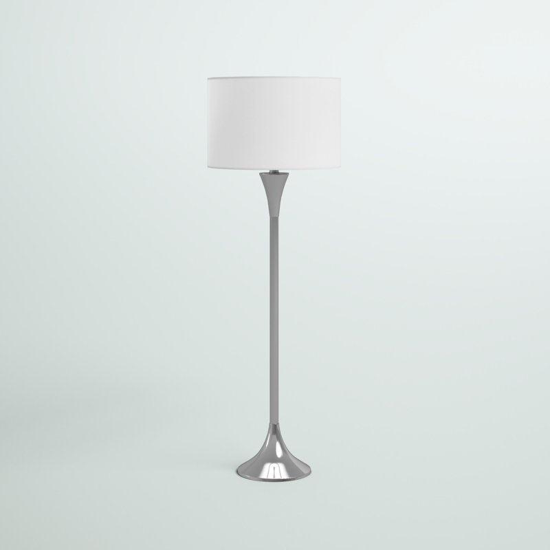 Macdonald 65.75'' Traditional Floor Lamp, Polished Nickel