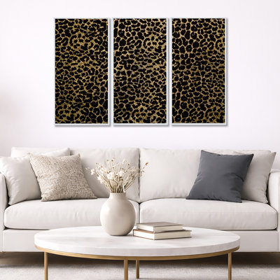 " Leopard Fur Safari V " 3 - Pieces