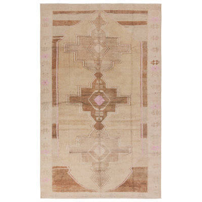 Medallion Tan/Pink Area Rug