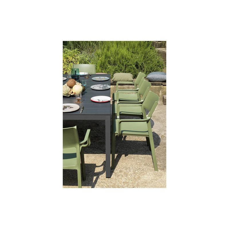 Rio Outdoor 9 - Piece Dining Set, 30" H x 39" W x 110"L, 10, Tortora/Agave