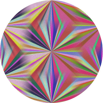 Tapis mauve/pêche à motifs