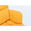 Fauteuil berçant en velours jaune - cadre, pour salon, chambre à coucher, chaise moderne, revêtement doux et structure