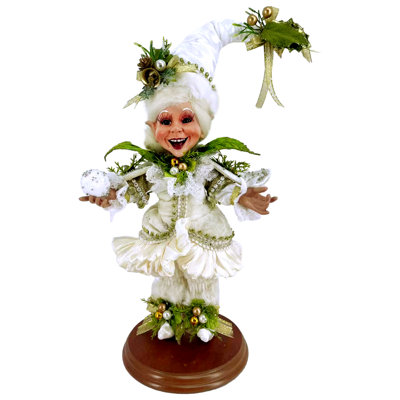 Snow Belle Elf On Base, Small - 12 Inches