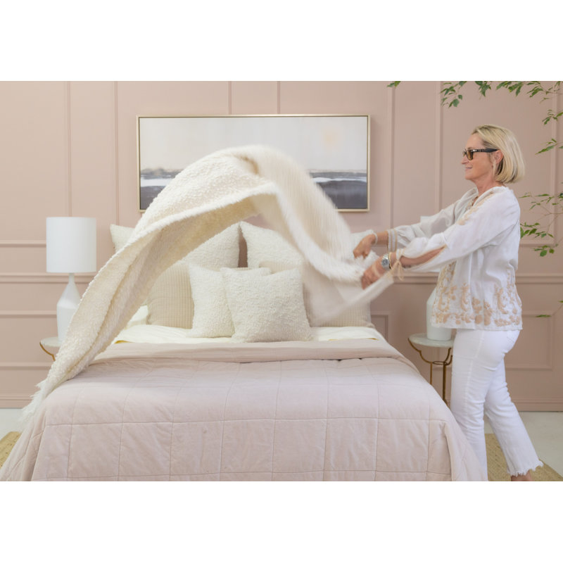 Amsterdam Velvet Coverlet, Blush, Twin Coverlet/Bedspread