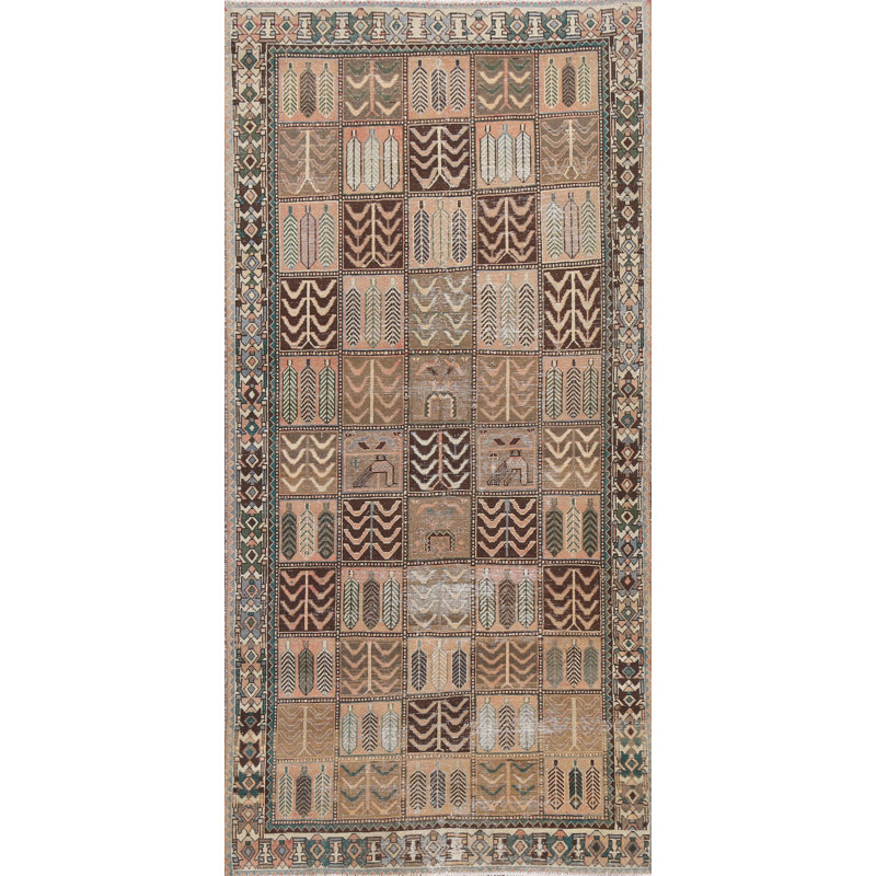 Tapis rétro noué à la main 5 x 9 Nikolin