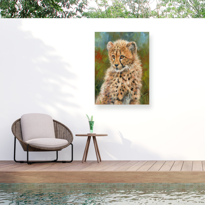 Toile d'extérieur David Stribble Cheetah Cub 3, H 14 po x l 19 po