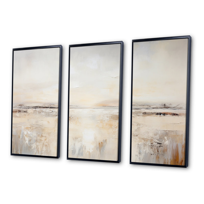 «Abstract Road Track Charm», ensemble d'art sur toile route, Cadre flottant noir, H 32 po x l 48 po x P 1 po