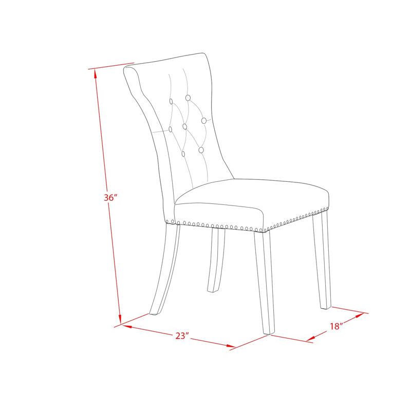 Ensemble de table de salle à manger 9 pièces comprenant une table de salle à manger rectangulaire avec pieds en X et 8 chaises rembourrées en tissu Gotham foncé, finition noire brossée