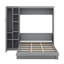 Lit escamotable double pleine grandeur avec tablettes, garde-robe et éclairage DEL-825221766-825221767