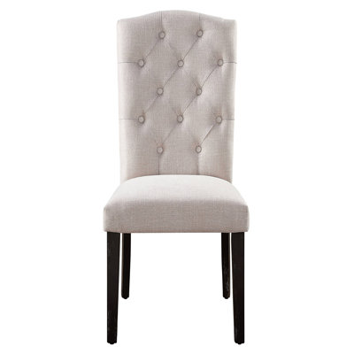 Beige And Brown Back Dining Side Chairs ( Of 2 Sophisticated Linen With (2