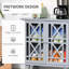 Cabinets, buffet décoratif français traditionnel avec portes à double chantournage Poignées en métal, gris ardoise | Panneau de fibres à densité moyenne | Cuisine