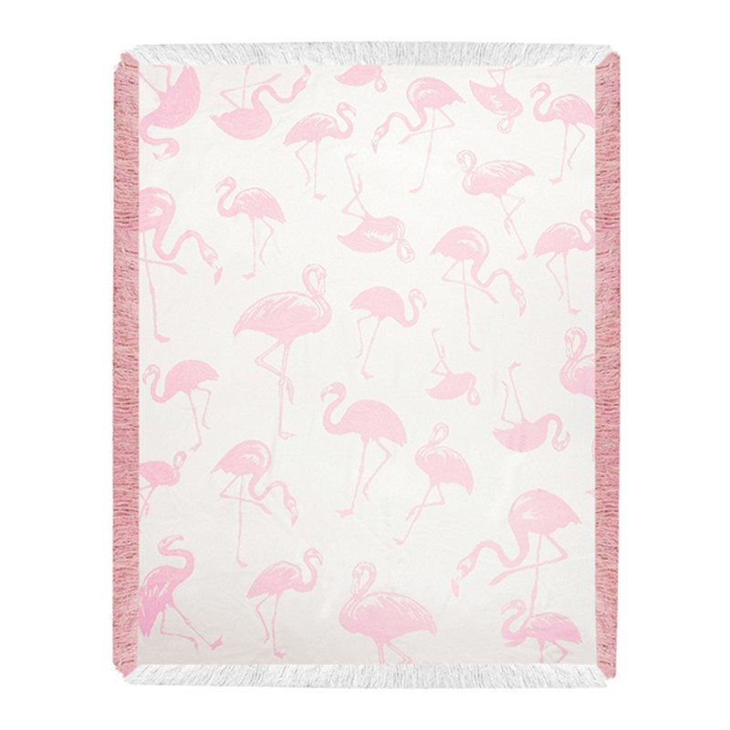 Manual Woodworkers & Weavers Pink Flamingo Toss Rayon Throw Blanket – 48"x60"