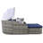 79.9" Outdoor Sunbed With Adjustable Canopy, Double Lounge, PE Rattan Daybed, Wicker And Cushion-841589948-841589950