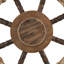 Cole And Grey Wood Handmade Ship Wheel Wall Decor With Rope And Shell Accents