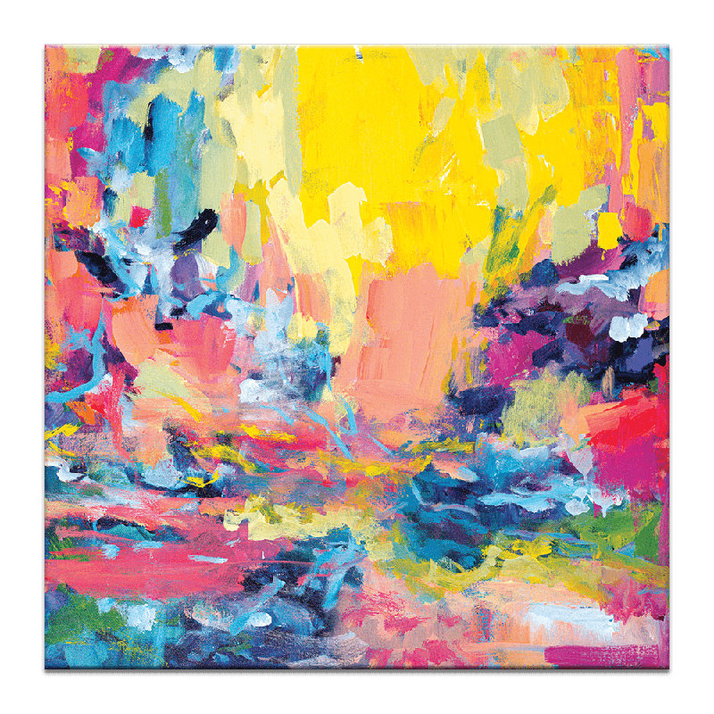 Heat Of The Moment by Amira Rahim - Painting, Wrapped Canvas, No Matte, 41cm H x 41cm W x 3cm D