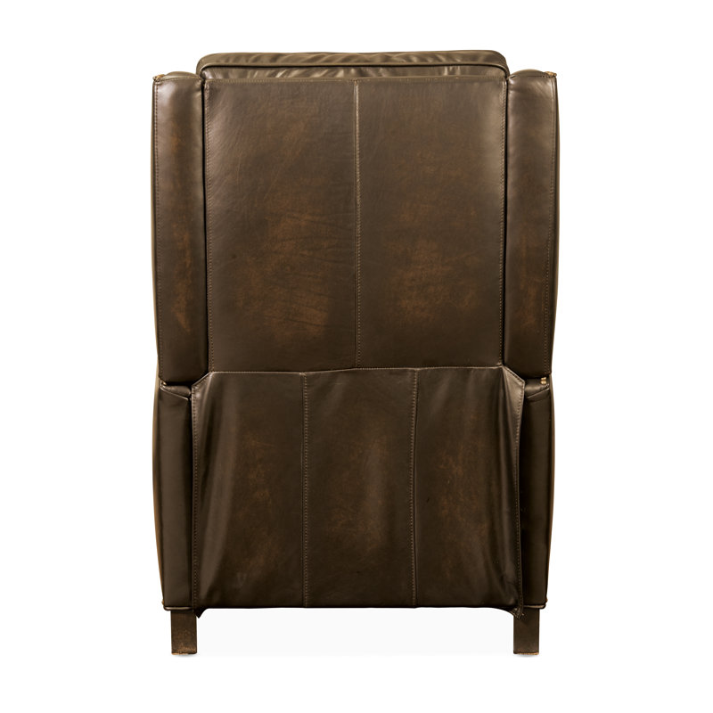 Kerley Recliner, Sarzana Fortress Brown Genuine Leather