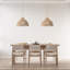 Arthav 1 - Luminaire suspendu en fibre de palmier Dreamy - Luminaire suspendu 1 lumière à dôme naturel tissé à la main à dôme naturel pour îlot de cuisine, cuisine, salle à manger, salon ou chambre à coucher de style bohème, champêtre, campagnard moderne et de style Mid-Century moderne-588512401-588512429-546800573