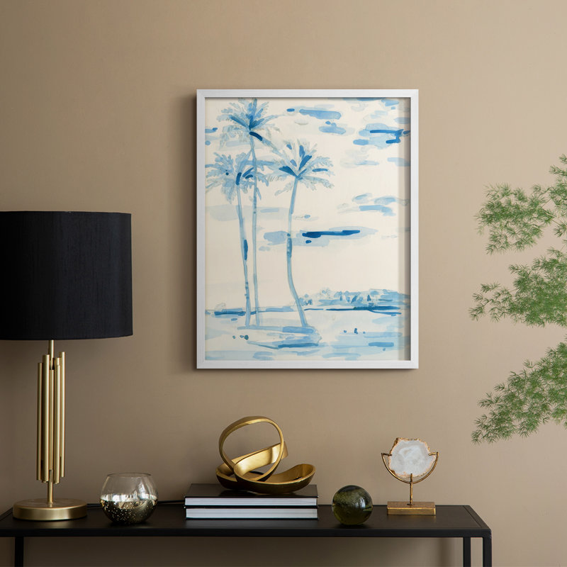 «Coconut Grove II», reproduction encadrée - bois massif, H 30 po x l 24 po, Blanc