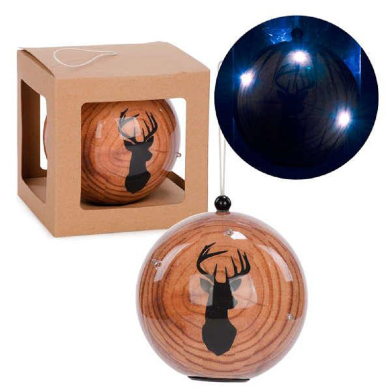 LED Christmas Blinking Deer Ball Ornament
