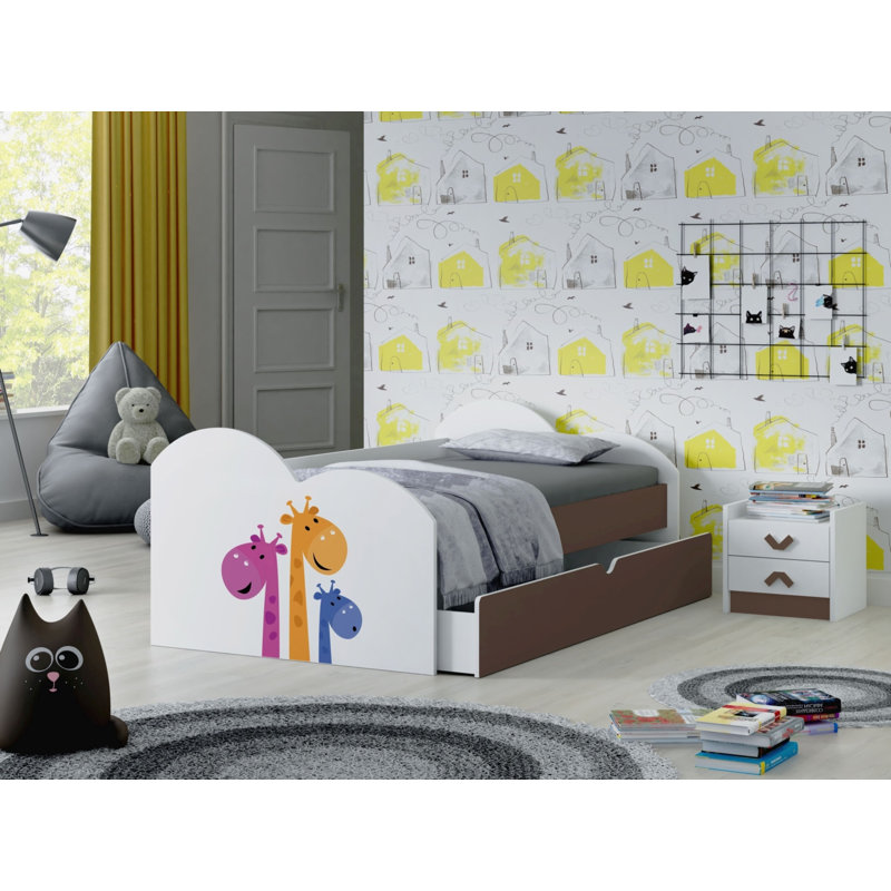 Shaddix European Toddler (80 X 160cm) Cabin Bed with Storage Included, Cappuccino